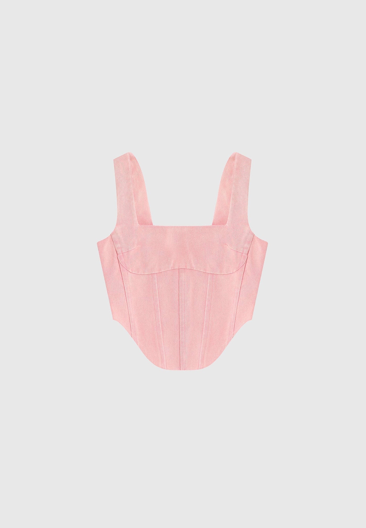 Denim Corset Top - Washed Pink