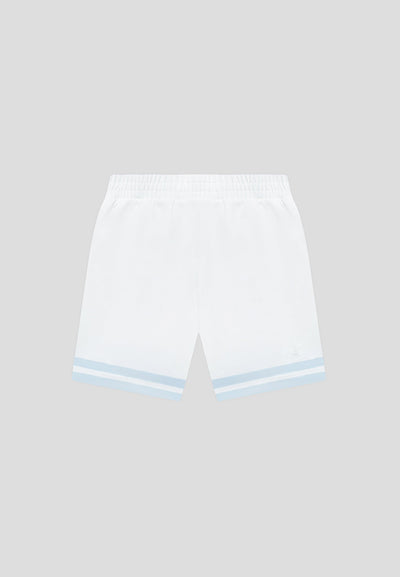 Floral Border Shorts - Blue