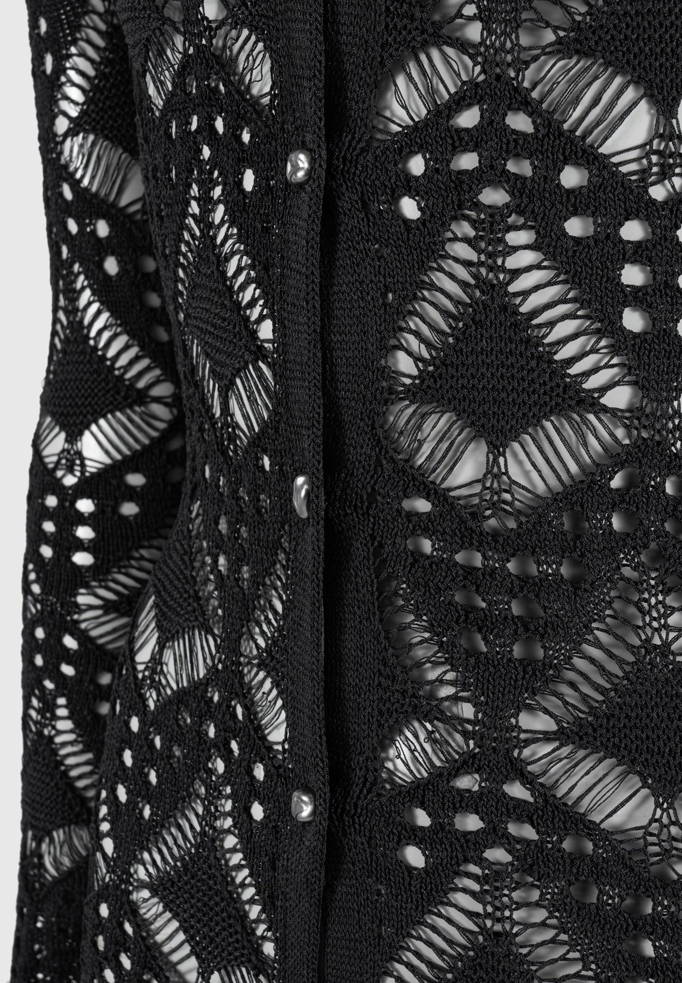 Knit Longline Cover Up Cardigan - Black