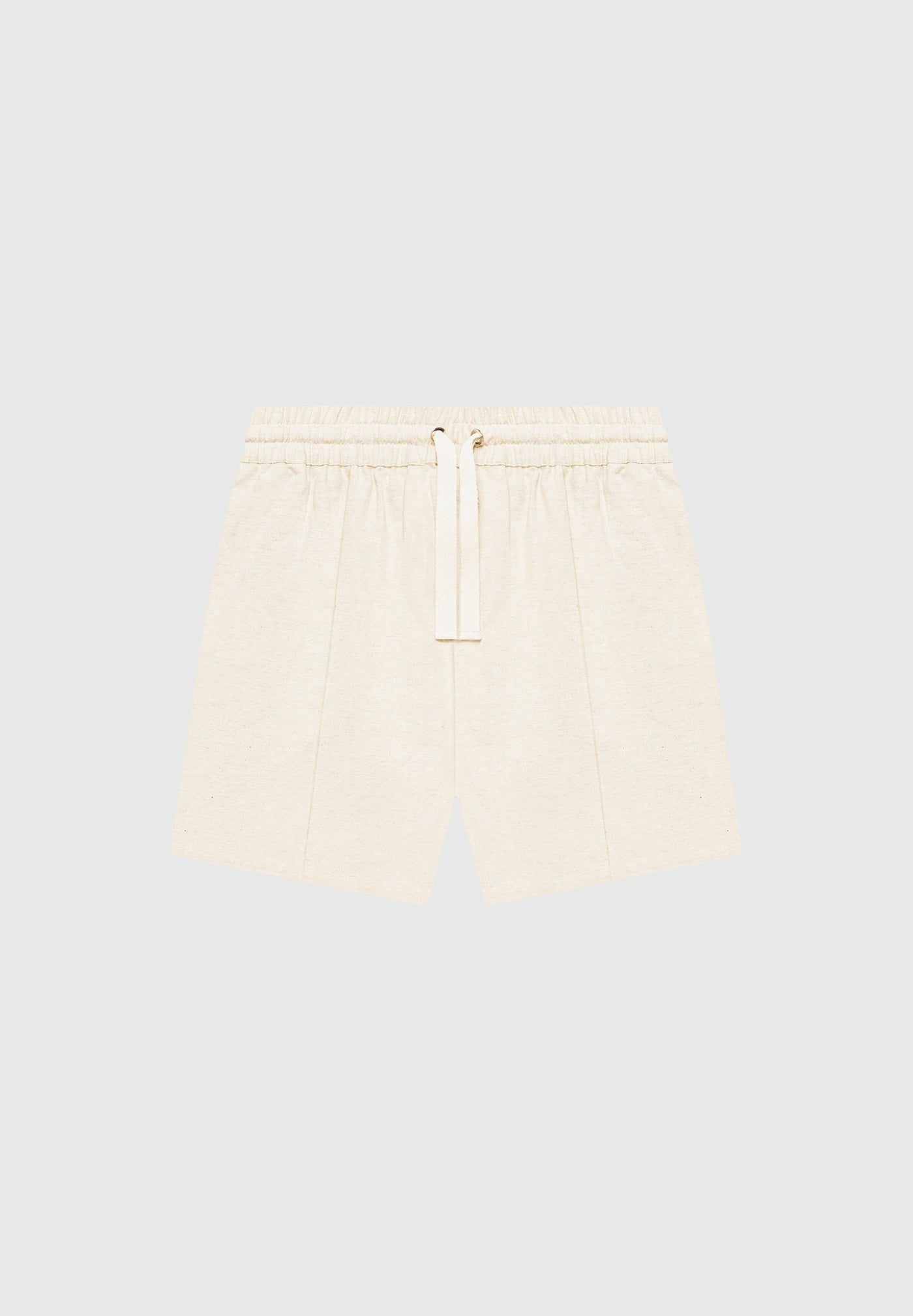 Linen Pintuck Shorts - Natural