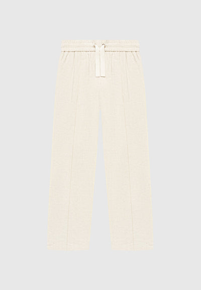 Linen Pintuck Trousers - Natural