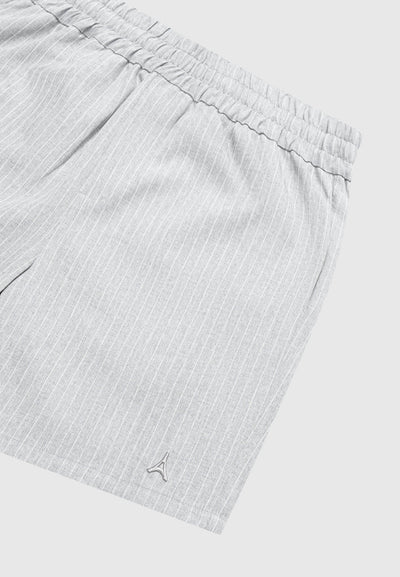 Pinstripe Shorts - Grey
