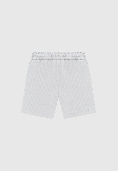 Pinstripe Shorts - Grey