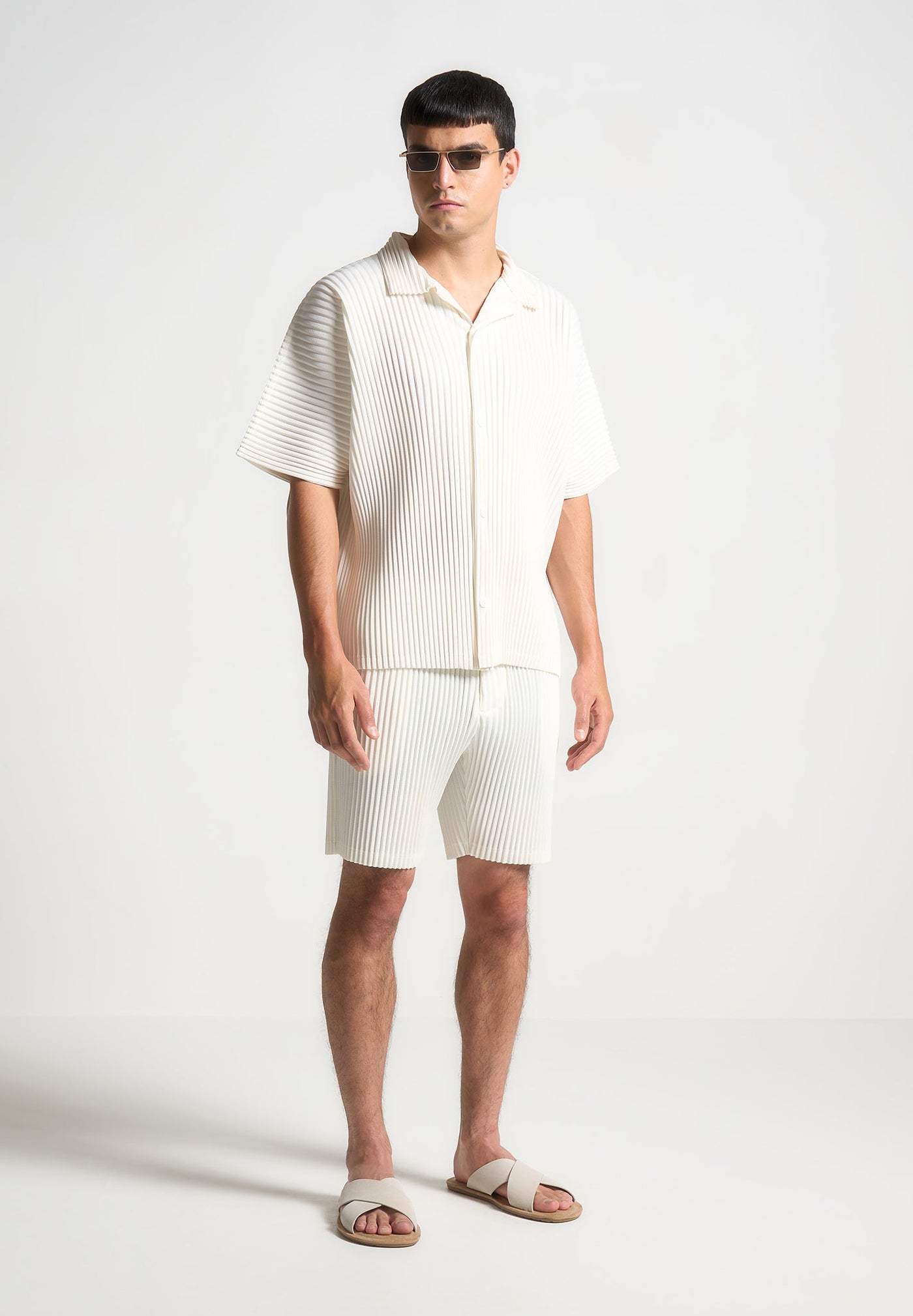 Pleated Shorts - Off White