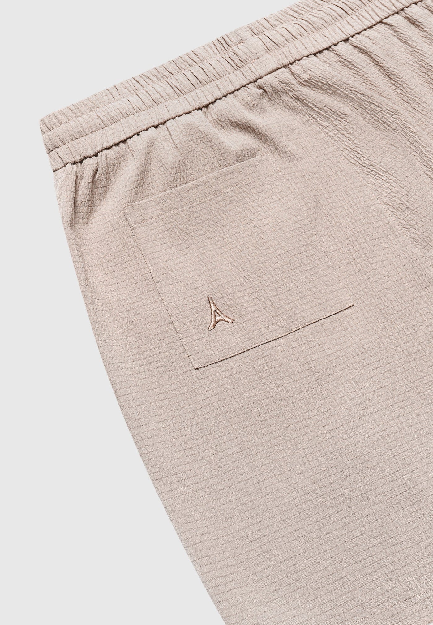 Seersucker Shorts - Taupe