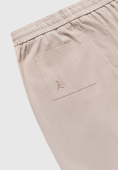 Seersucker Shorts - Taupe