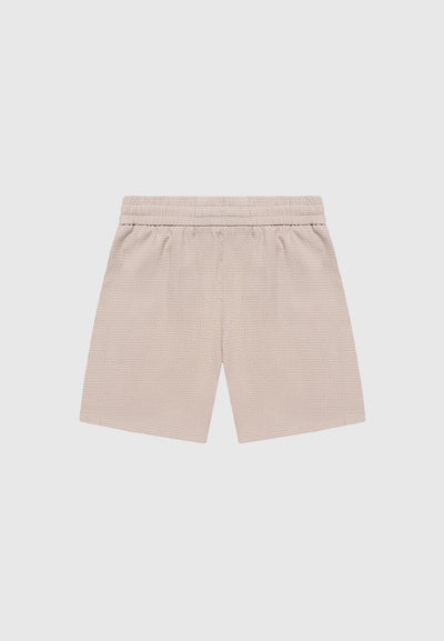 Seersucker Shorts - Taupe
