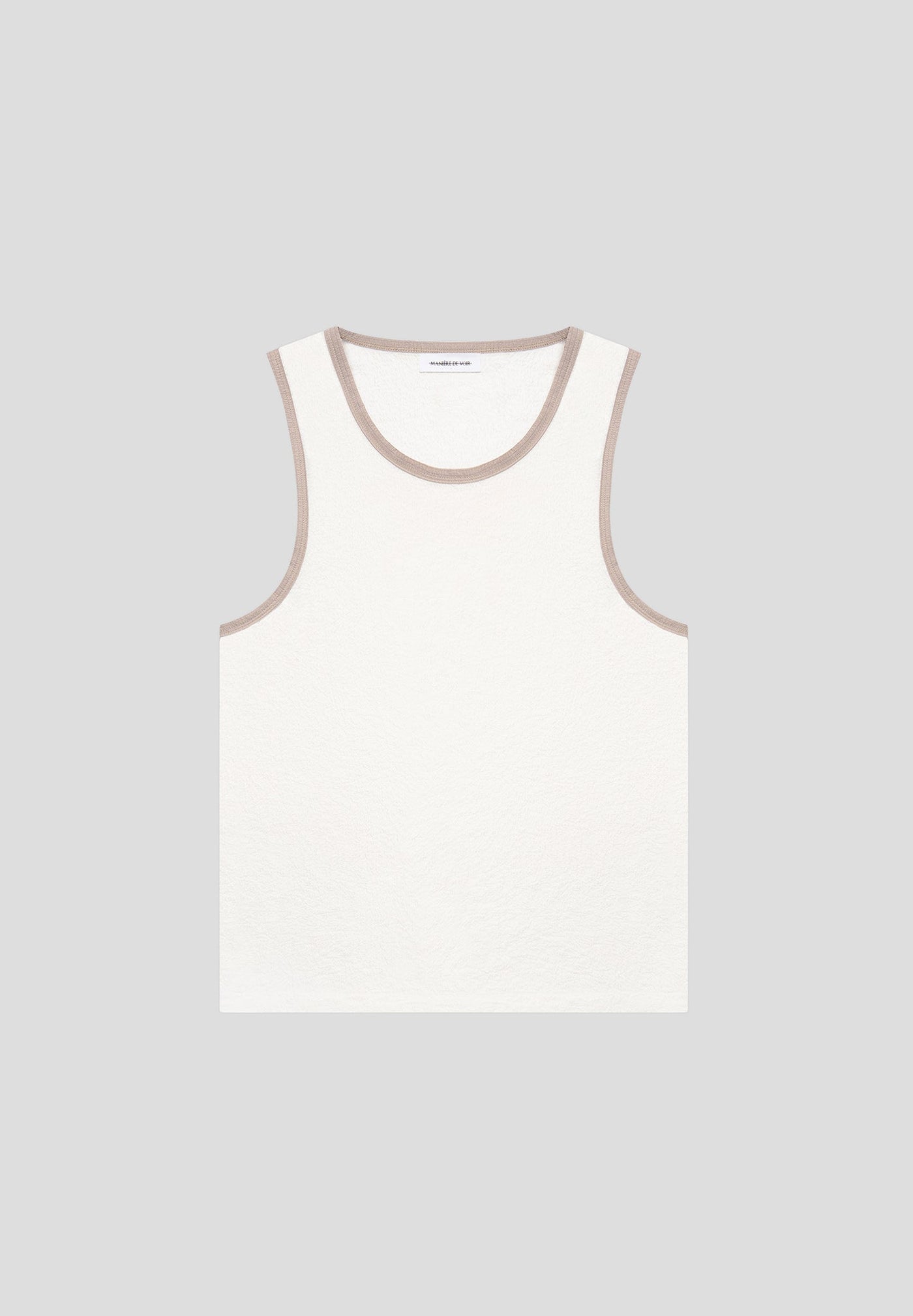 Seersucker Vest - White/Beige