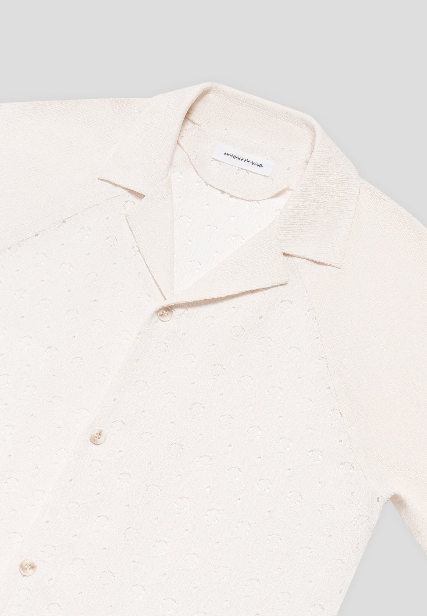 Textured Raglan Shirt - Cream