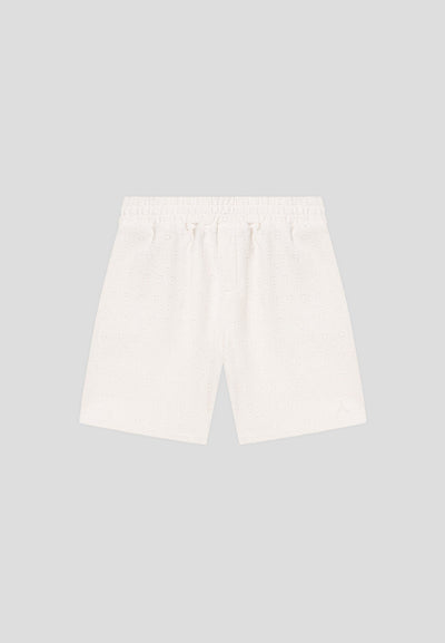 Textured Shorts - Cream