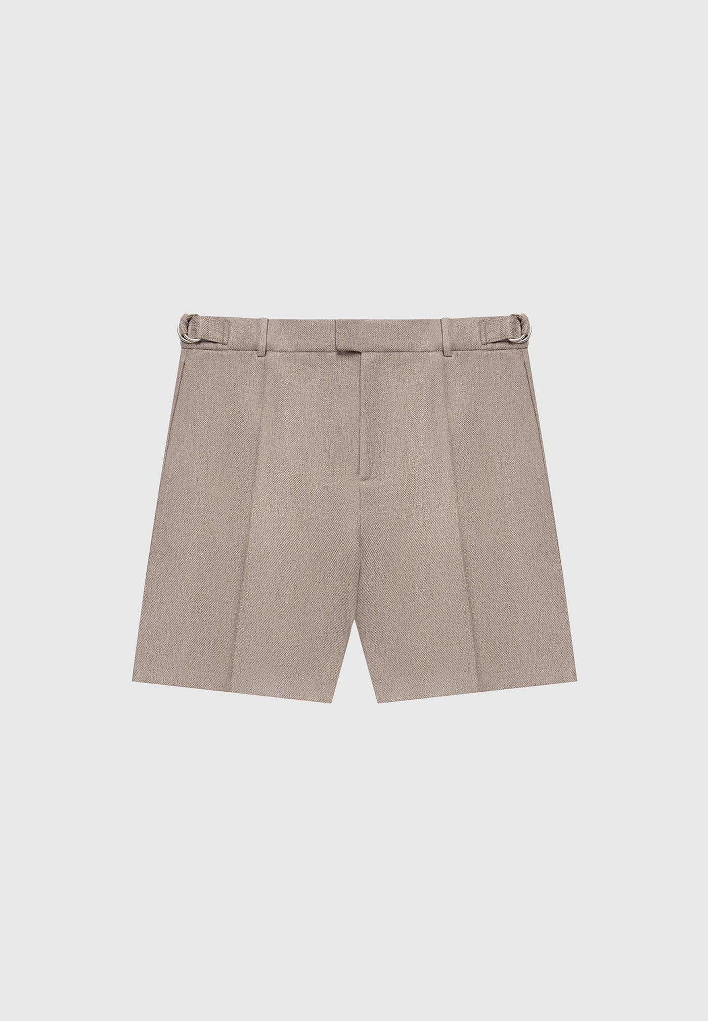 Textured Tailored Shorts - Taupe