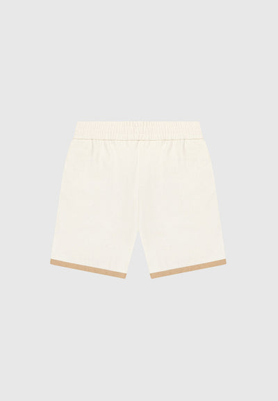 Wool Shorts - Cream/Brown